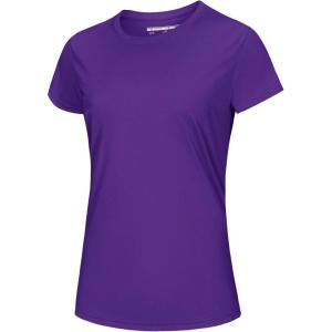 imageMAGCOMSEN Womens Short Sleeve TShirts UPF 50 Sun Protection Quick Dry Athletic Running Workout Rash Guard TopsPruple