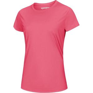 imageMAGCOMSEN Womens Short Sleeve TShirts UPF 50 Sun Protection Quick Dry Athletic Running Workout Rash Guard TopsRose