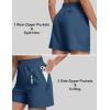 imageMAGCOMSEN Womens 5quot Hiking Cargo Shorts UPF 50 Quick Dry Lightweight Golf Athletic Casual Summer Shorts with PocketsCharcoal Blue