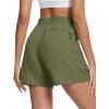 imageMAGCOMSEN Womens 5quot Hiking Cargo Shorts UPF 50 Quick Dry Lightweight Golf Athletic Casual Summer Shorts with PocketsSage Green