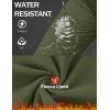 imageMAGCOMSEN Womens Fleece Lined Joggers High Waisted Water Resistant Thermal Winter Hiking Running Sweatpants with PocketsArmy Green