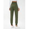 imageMAGCOMSEN Womens Fleece Lined Joggers High Waisted Water Resistant Thermal Winter Hiking Running Sweatpants with PocketsArmy Green