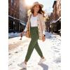 imageMAGCOMSEN Womens Fleece Lined Joggers High Waisted Water Resistant Thermal Winter Hiking Running Sweatpants with PocketsArmy Green