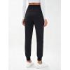 imageMAGCOMSEN Womens Fleece Lined Joggers High Waisted Water Resistant Thermal Winter Hiking Running Sweatpants with PocketsBlack