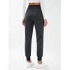 imageMAGCOMSEN Womens Fleece Lined Joggers High Waisted Water Resistant Thermal Winter Hiking Running Sweatpants with PocketsDark Grey