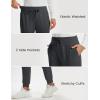 imageMAGCOMSEN Womens Fleece Lined Joggers High Waisted Water Resistant Thermal Winter Hiking Running Sweatpants with PocketsDark Grey