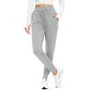 imageMAGCOMSEN Womens Fleece Lined Joggers High Waisted Water Resistant Thermal Winter Hiking Running Sweatpants with PocketsLight Grey