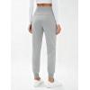 imageMAGCOMSEN Womens Fleece Lined Joggers High Waisted Water Resistant Thermal Winter Hiking Running Sweatpants with PocketsLight Grey