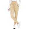 imageMAGCOMSEN Womens Fleece Lined Joggers High Waisted Water Resistant Thermal Winter Hiking Running Sweatpants with PocketsLight Khaki