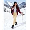 imageMAGCOMSEN Womens Fleece Lined Joggers High Waisted Water Resistant Thermal Winter Hiking Running Sweatpants with PocketsLight Khaki