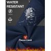 imageMAGCOMSEN Womens Fleece Lined Joggers High Waisted Water Resistant Thermal Winter Hiking Running Sweatpants with PocketsNavy