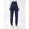 imageMAGCOMSEN Womens Fleece Lined Joggers High Waisted Water Resistant Thermal Winter Hiking Running Sweatpants with PocketsNavy