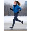 imageMAGCOMSEN Womens Fleece Lined Joggers High Waisted Water Resistant Thermal Winter Hiking Running Sweatpants with PocketsNavy