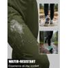 imageMAGCOMSEN Womens Fleece Lined Joggers Waterproof Thermal Winter Sweatpants Insulated Hiking Running Snow Pants PocketsArmygreen