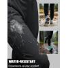 imageMAGCOMSEN Womens Fleece Lined Joggers Waterproof Thermal Winter Sweatpants Insulated Hiking Running Snow Pants PocketsDark Grey