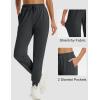 imageMAGCOMSEN Womens Fleece Lined Joggers Waterproof Thermal Winter Sweatpants Insulated Hiking Running Snow Pants PocketsDark Grey