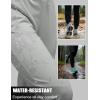 imageMAGCOMSEN Womens Fleece Lined Joggers Waterproof Thermal Winter Sweatpants Insulated Hiking Running Snow Pants PocketsLight Grey