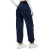 imageMAGCOMSEN Womens Fleece Lined Joggers Winter Baggy Sweatpants with Pockets Thermal High Waisted Casual Athletic PantsNavy