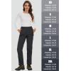 imageMAGCOMSEN Womens Fleece Lined Waterproof Insulated Winter Pants Outdoor Snow Ski Pants Warm Hiking Softshell Pure Black 2XL