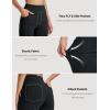 imageMAGCOMSEN Womens Fleece Lined Yoga Pants with Pockets Wide Leg High Waisted Waterproof Winter Thermal Work Casual PantsBlack