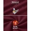 imageMAGCOMSEN Womens Fleece Lined Yoga Pants with Pockets Wide Leg High Waisted Waterproof Winter Thermal Work Casual PantsBurgundy