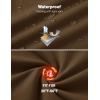imageMAGCOMSEN Womens Fleece Lined Yoga Pants with Pockets Wide Leg High Waisted Waterproof Winter Thermal Work Casual PantsDark Brown
