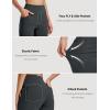 imageMAGCOMSEN Womens Fleece Lined Yoga Pants with Pockets Wide Leg High Waisted Waterproof Winter Thermal Work Casual PantsDark Grey