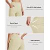 imageMAGCOMSEN Womens Fleece Lined Yoga Pants with Pockets Wide Leg High Waisted Waterproof Winter Thermal Work Casual PantsLight Apricot
