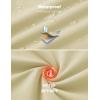 imageMAGCOMSEN Womens Fleece Lined Yoga Pants with Pockets Wide Leg High Waisted Waterproof Winter Thermal Work Casual PantsLight Apricot