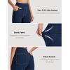 imageMAGCOMSEN Womens Fleece Lined Yoga Pants with Pockets Wide Leg High Waisted Waterproof Winter Thermal Work Casual PantsNavy