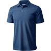 imageMAGCOMSEN Mens ShortSleeve PoloGolf Shirts for Men 3Button Moisture WickingAthletic Outdoor Collared TShirtMiddle Blue