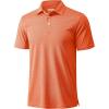 imageMAGCOMSEN Mens ShortSleeve PoloGolf Shirts for Men 3Button Moisture WickingAthletic Outdoor Collared TShirtOrange