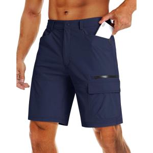 imageMAGCOMSEN Mens Hiking Cargo Shorts 9quot Quick Dry Lightweight Summer Casual Shorts for Men Work Golf Outdoor 5 PocketsNavy Blue
