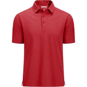 imageMAGCOMSEN Mens Polo Shirts Short Sleeve UPF 80 Moisture Wicking Golf Polos Lightweight Performance Collared Shirt MenTruered