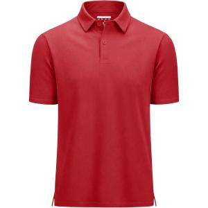 imageMAGCOMSEN Mens Polo Shirts Short Sleeve UPF 80 Performance Golf Polos Lightweight Collared Shirt MenTruered