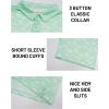imageMAGCOMSEN Mens Golf Shirt Short Sleeve Dry Fit Moisture Wicking Golf Polos Casual Performance Print Collared Shirt MenLite Green