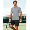 imageMAGCOMSEN Mens ShortSleeve PoloGolf Shirts for Men 3Button Moisture WickingAthletic Outdoor Collared TShirtSliver