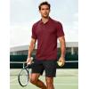 imageMAGCOMSEN Mens ShortSleeve PoloGolf Shirts for Men 3Button Moisture WickingAthletic Outdoor Collared TShirtWine Red
