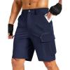 imageMAGCOMSEN Mens Hiking Cargo Shorts 9quot Quick Dry Lightweight Shorts with 7 Pockets Outdoor Work Shorts Fishing CasualNavy
