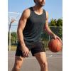image:imageMAGCOMSEN Mens Tank Tops UPF 50 Quick Dry Swim Beach Shirts Sleeveless Summer Workout Gym Muscle Running TopsBlack