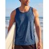 image:imageMAGCOMSEN Mens Tank Tops UPF 50 Quick Dry Swim Beach Shirts Sleeveless Summer Workout Gym Muscle Running TopsDark Blue