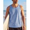 image:imageMAGCOMSEN Mens Tank Tops UPF 50 Quick Dry Swim Beach Shirts Sleeveless Summer Workout Gym Muscle Running TopsLight Blue