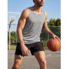 image:imageMAGCOMSEN Mens Tank Tops UPF 50 Quick Dry Swim Beach Shirts Sleeveless Summer Workout Gym Muscle Running TopsLight Gray