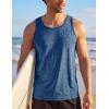image:imageMAGCOMSEN Mens Tank Tops UPF 50 Quick Dry Swim Beach Shirts Sleeveless Summer Workout Gym Muscle Running TopsMedium Blue