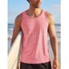 image:imageMAGCOMSEN Mens Tank Tops UPF 50 Quick Dry Swim Beach Shirts Sleeveless Summer Workout Gym Muscle Running TopsPink