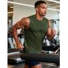 image:imageMAGCOMSEN Mens UPF 80 Tank Top Sleeveless Muscle Shirts Workout Gym Cut Off Shirt Moisture Wicking Polyester Top for SummerArmy Green