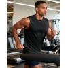 image:imageMAGCOMSEN Mens UPF 80 Tank Top Sleeveless Muscle Shirts Workout Gym Cut Off Shirt Moisture Wicking Polyester Top for SummerBlack
