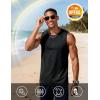 image:imageMAGCOMSEN Mens UPF 80 Tank Top Sleeveless Muscle Shirts Workout Gym Cut Off Shirt Moisture Wicking Polyester Top for SummerBlack