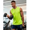 image:imageMAGCOMSEN Mens UPF 80 Tank Top Sleeveless Muscle Shirts Workout Gym Cut Off Shirt Moisture Wicking Polyester Top for SummerFluorescent Green
