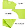 image:imageMAGCOMSEN Mens UPF 80 Tank Top Sleeveless Muscle Shirts Workout Gym Cut Off Shirt Moisture Wicking Polyester Top for SummerFluorescent Green